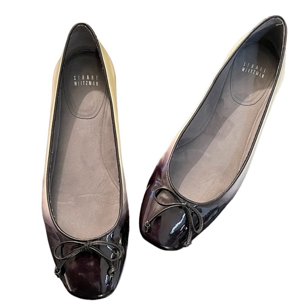 Stuart Weitzman Patent Leather Ombré Flats